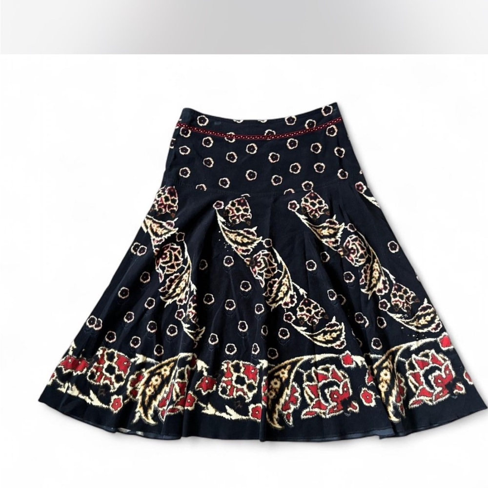 Boho Flare Skirt | Ethnic Print | High Waist | Size 6 - Picture 1 of 3